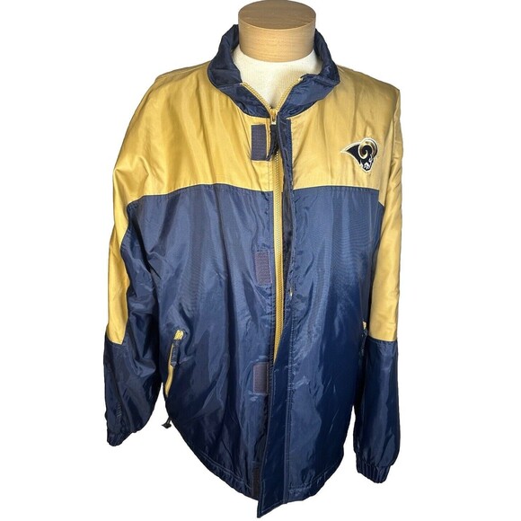 Vintage Y2K St. Louis Rams Logo Athletic Windbreaker Jacket - Picture 2 of 4